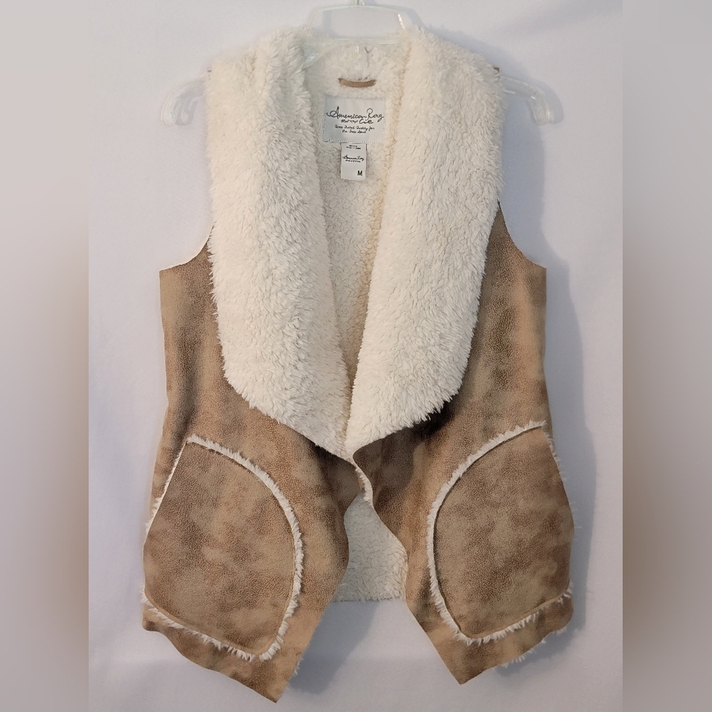 American Rag Faux Suede Vest Size M